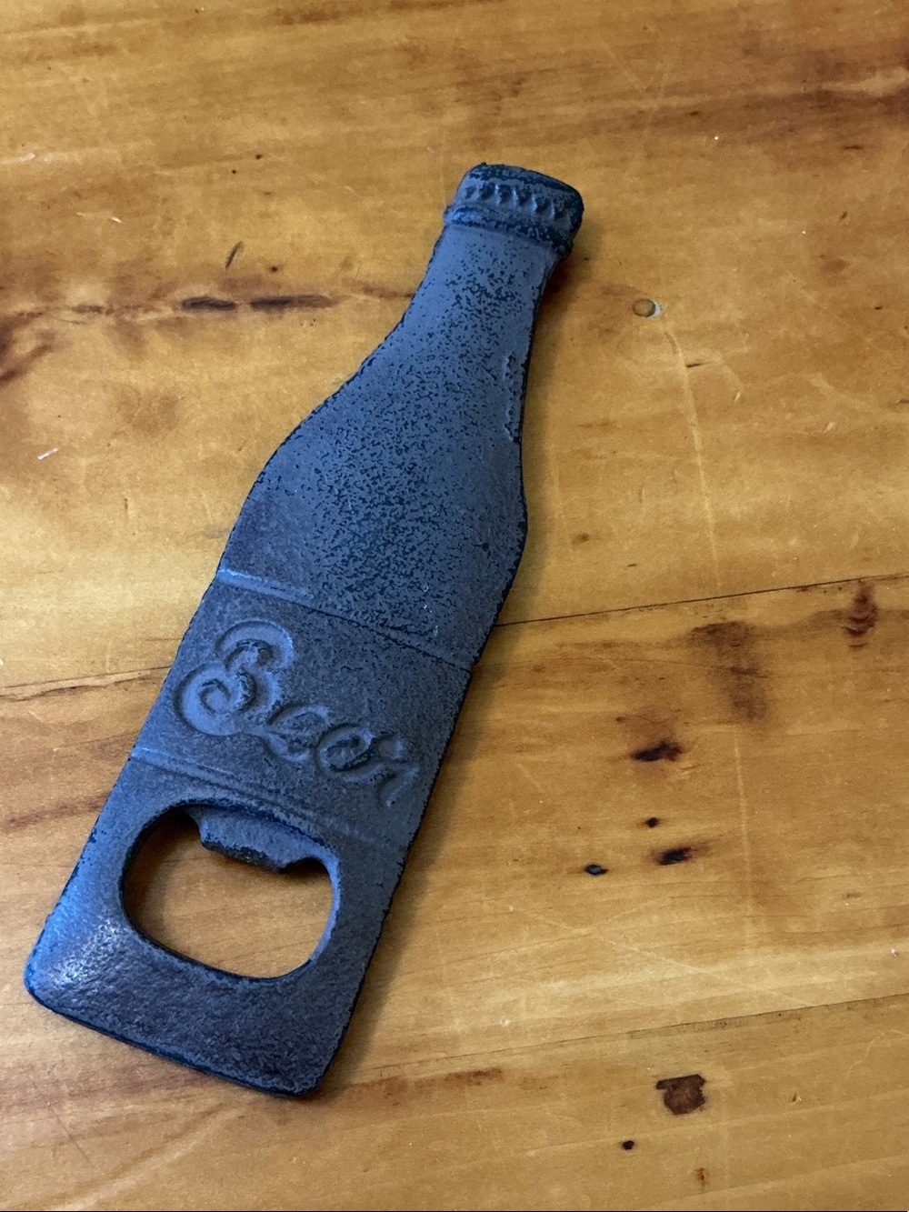 Vintage Cast Iron “Beer” Bottle Opener Heavy